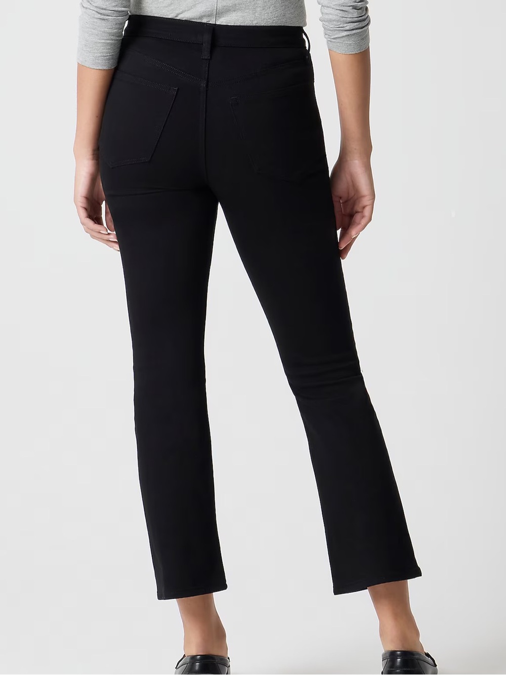 J Crew NWT mid-rise flare crop all day stretch black womens size 28P - Picture 2 of 13